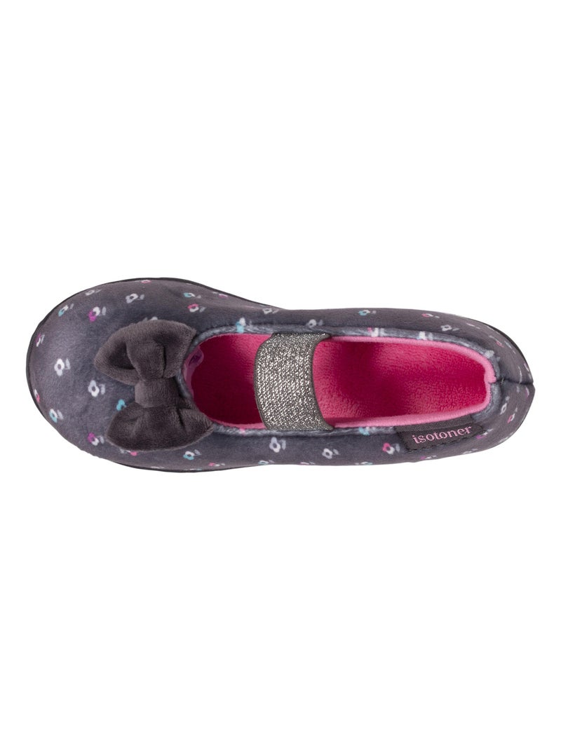 Pantofole ballerine con elastico, leggero e confortevole, bambina Isotoner Grigio magenta blu - Kiabi