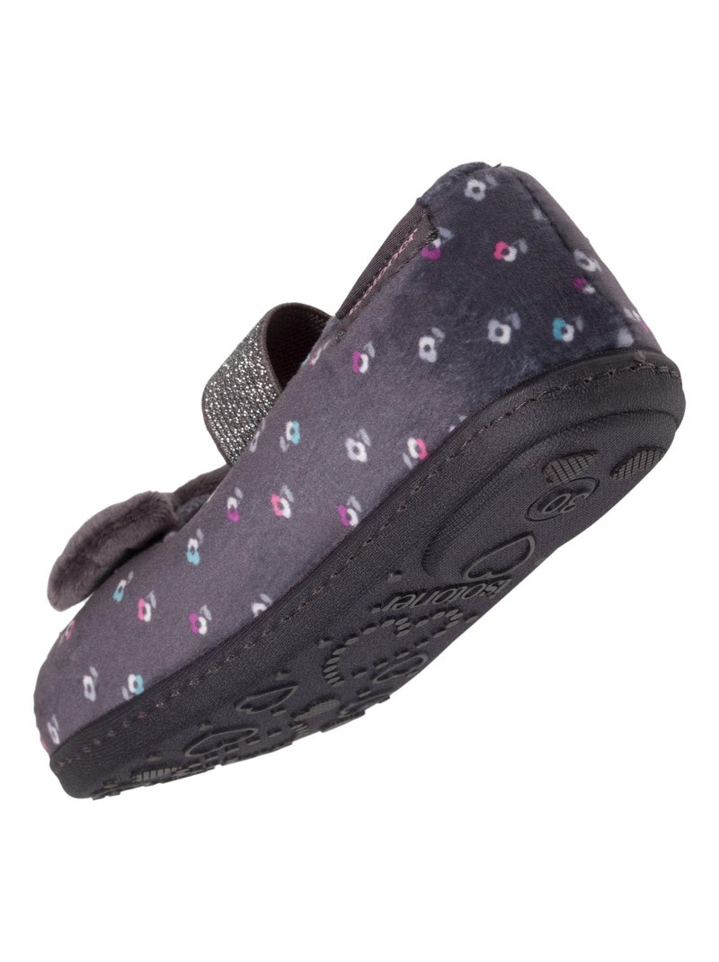 Pantofole ballerine con elastico, leggero e confortevole, bambina Isotoner Grigio magenta blu - Kiabi