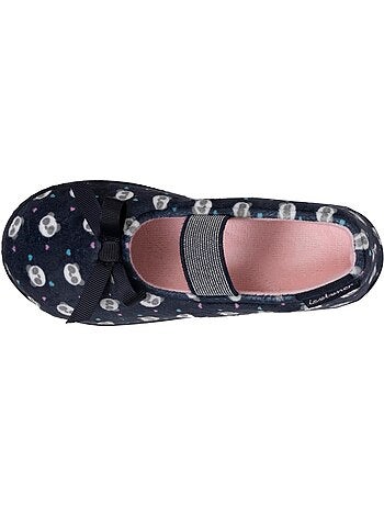 Pantofole ballerine con fascia elastica di sostegno, suola bambina isotoner