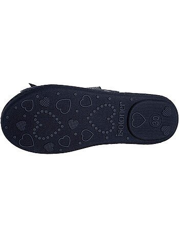 Pantofole ballerine con fascia elastica di sostegno, suola bambina isotoner