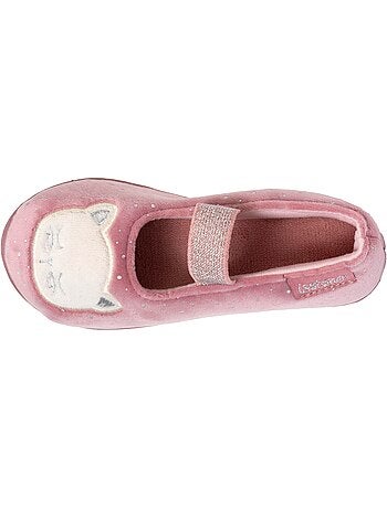 Pantofole ballerine con fascia elastica di sostegno, suola bambina isotoner