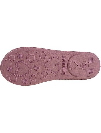 Pantofole ballerine con fascia elastica di sostegno, suola bambina isotoner