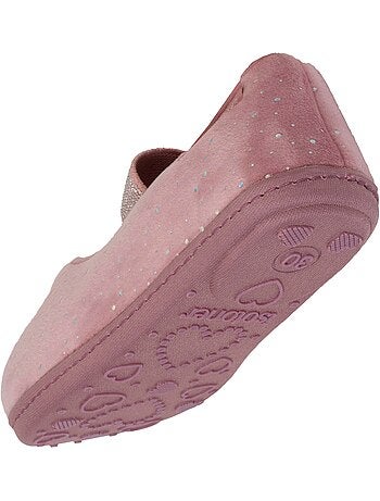 Pantofole ballerine con fascia elastica di sostegno, suola bambina isotoner