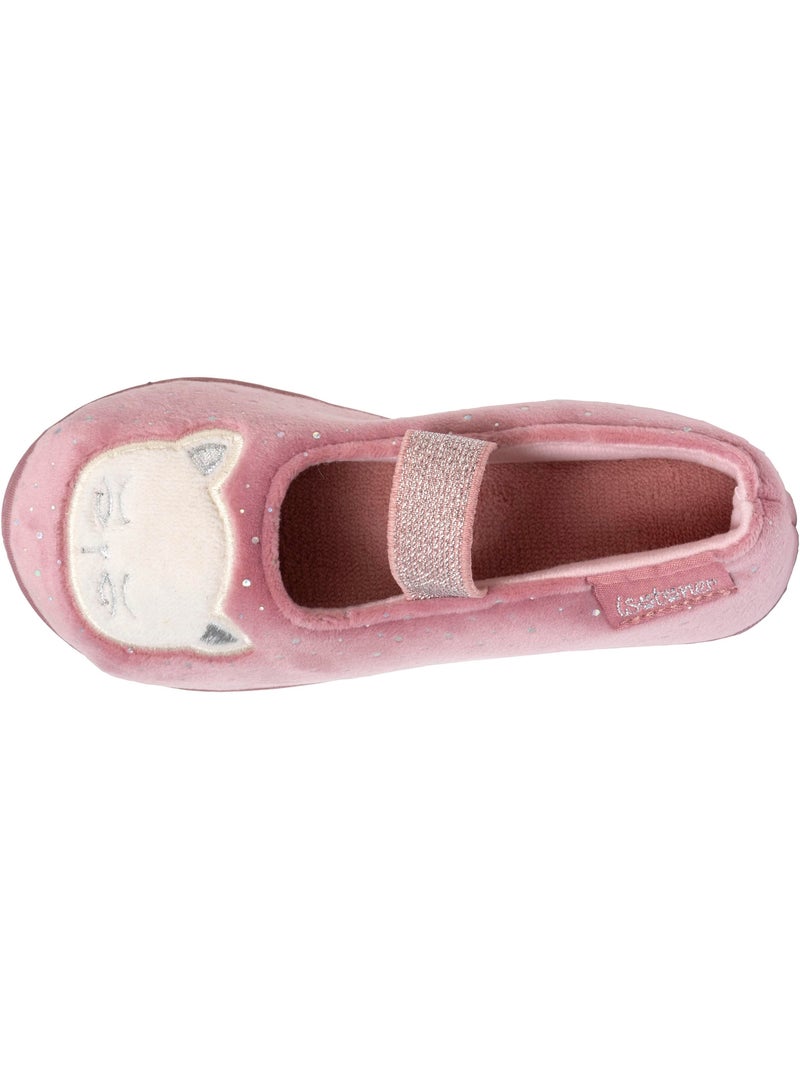 Pantofole ballerine con fascia elastica di sostegno, suola bambina isotoner Rosa pallido - Kiabi