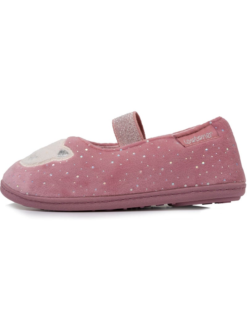 Pantofole ballerine con fascia elastica di sostegno, suola bambina isotoner Rosa pallido - Kiabi