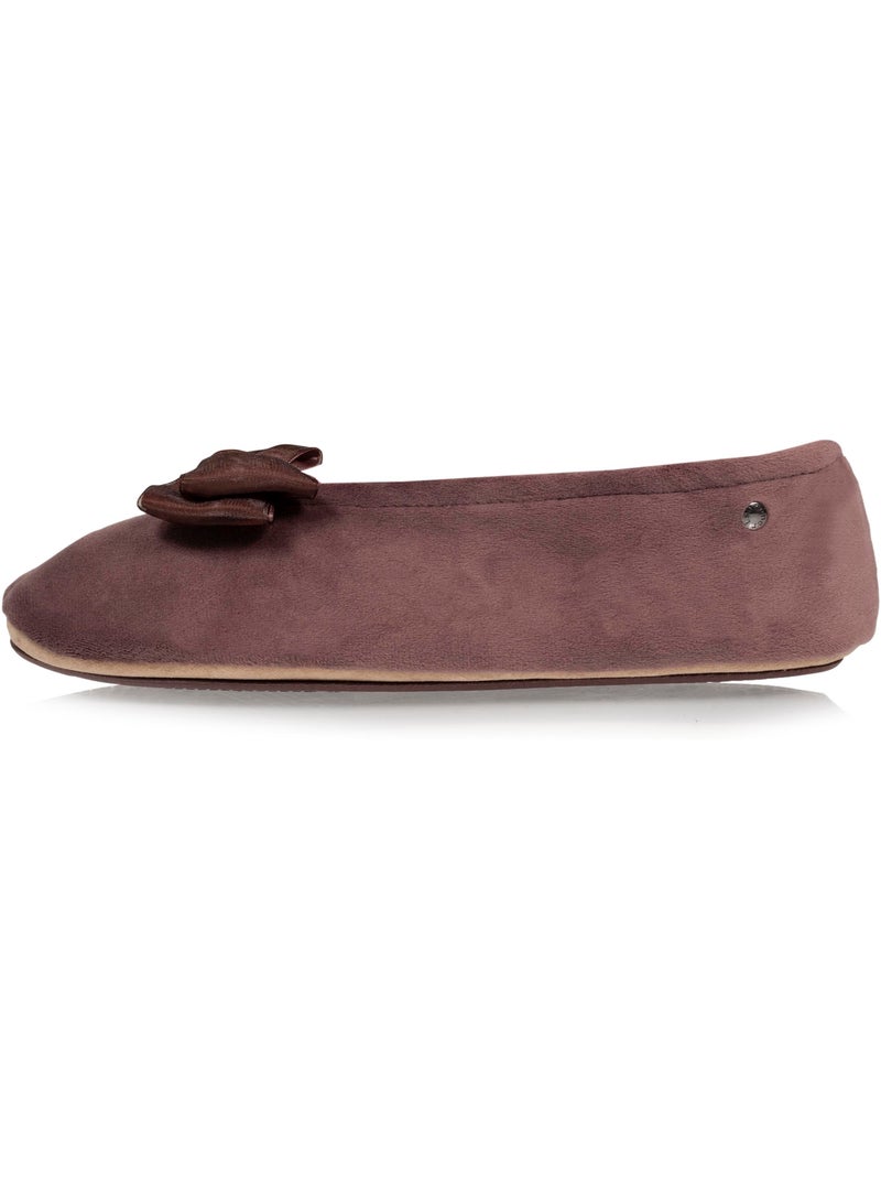 Pantofole ballerine dettaglio nodo prezioso donna isotoner Tortora - Kiabi