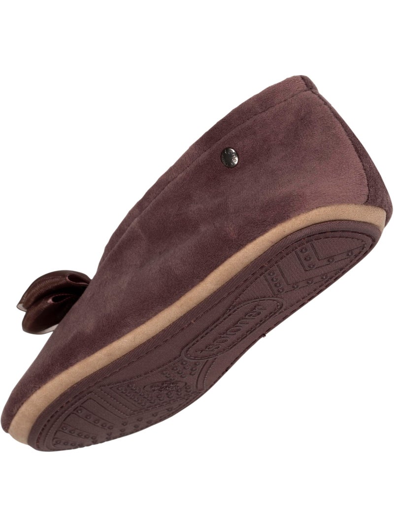 Pantofole ballerine dettaglio nodo prezioso donna isotoner Tortora - Kiabi