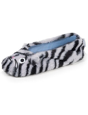 Pantofole ballerine finta pelliccia, suola in gomma donna Isotoner
