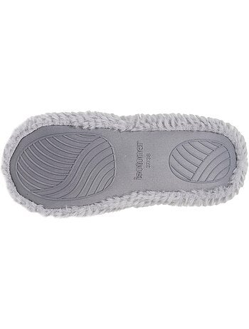 Pantofole ballerine imitazione di pelliccia, suola donna isotoner