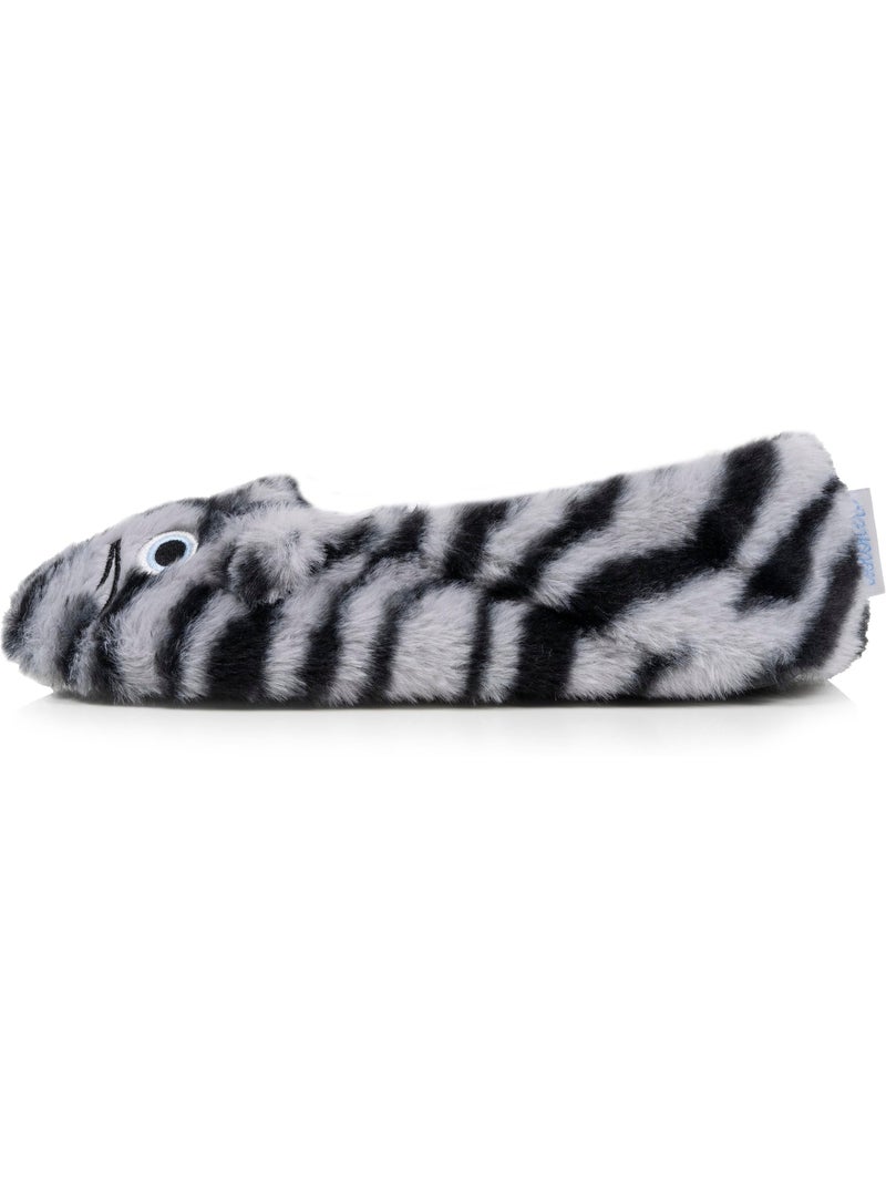 Pantofole ballerine imitazione di pelliccia, suola in gomma donna Isotoner Bianco Grigio antracite Bianco - Kiabi