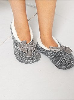 Pantofole ballerine in maglia - Kiabi