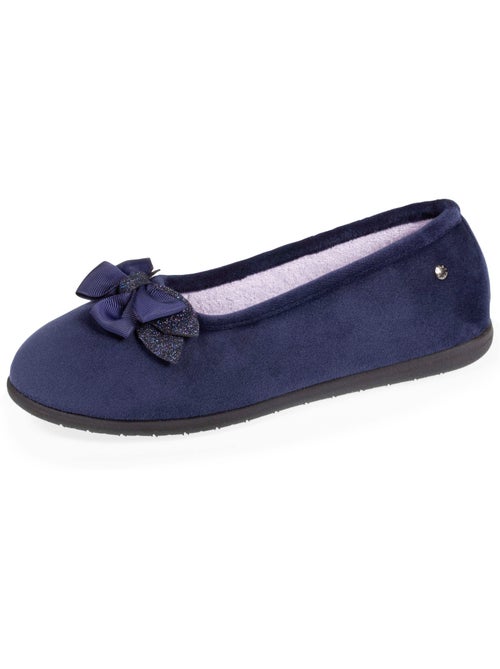 Pantofole ballerine in microvelluto con fiocco donna isotoner - Kiabi Pantofole ballerine in microvelluto con fiocco donna isotoner - Kiabi