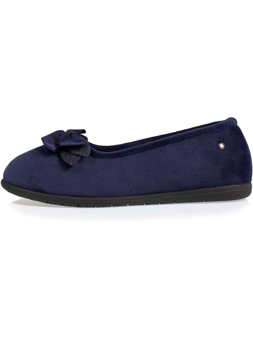 Pantofole ballerine in microvelluto con fiocco donna isotoner - Kiabi Pantofole ballerine in microvelluto con fiocco donna isotoner - Kiabi