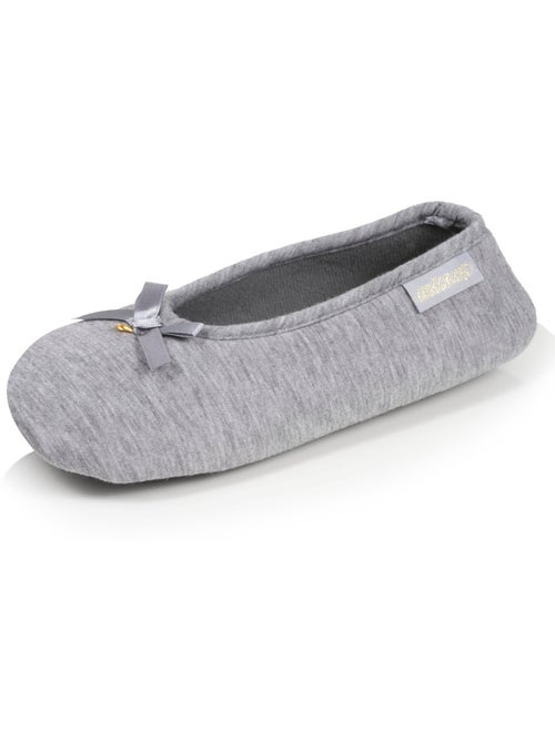 Pantofole ballerine maglia, suola in gomma antiscivolo donna Isotoner - Kiabi