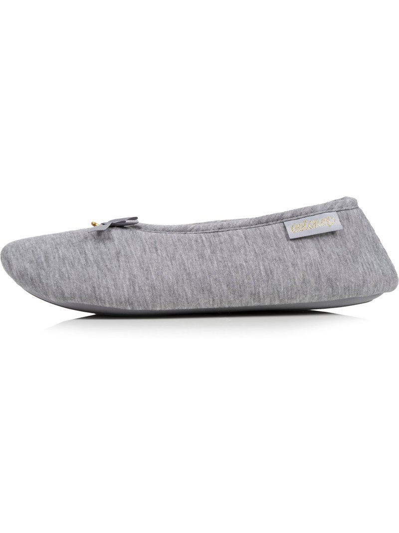 Pantofole ballerine maglia, suola in gomma antiscivolo donna Isotoner Grigio melangiato - Kiabi