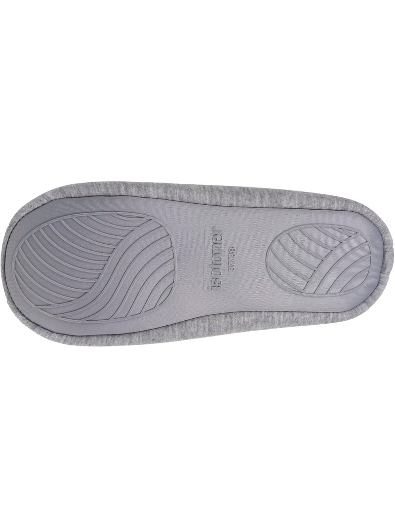Pantofole ballerine maglia, suola in gomma antiscivolo donna Isotoner Grigio melangiato - Kiabi