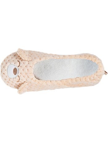 Pantofole ballerine microspugna, suola in gomma antiscivolo donna