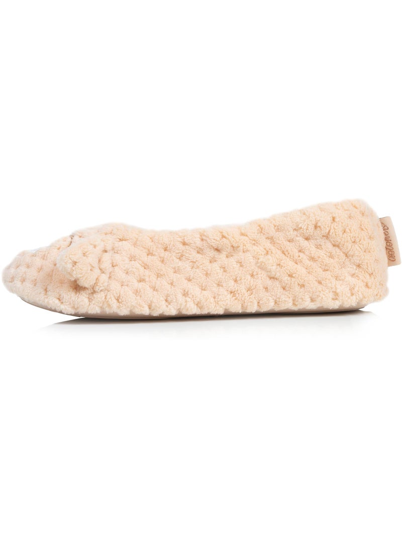 Pantofole ballerine microspugna, suola in gomma antiscivolo donna Isotoner Albicocca - Kiabi