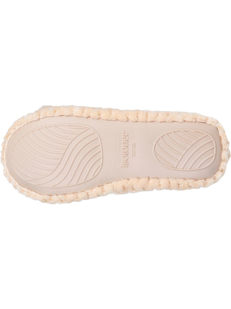 Pantofole ballerine microspugna, suola in gomma antiscivolo donna Isotoner Albicocca - Kiabi