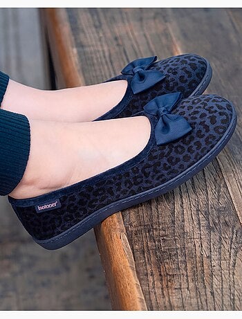 Pantofole ballerine microvelluto, suola ergonomica, schiuma donna isotoner