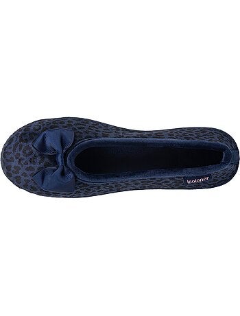 Pantofole ballerine microvelluto, suola ergonomica, schiuma donna isotoner