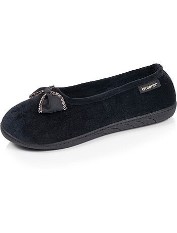 Pantofole ballerine microvelluto, suola ergonomica, schiuma donna isotoner