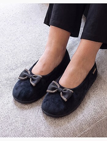 Pantofole ballerine microvelluto, suola ergonomica, schiuma donna isotoner