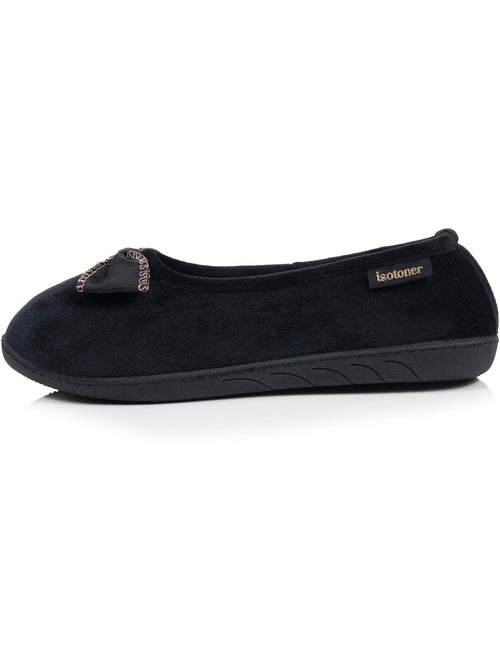 Pantofole ballerine microvelluto, suola ergonomica, schiuma donna isotoner - Kiabi Pantofole ballerine microvelluto, suola ergonomica, schiuma donna isotoner - Kiabi