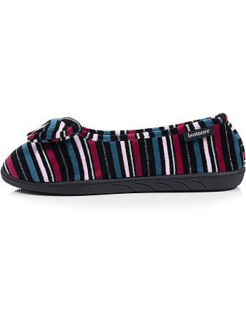 Pantofole ballerine microvelluto, suola ergonomica, schiuma donna Isotoner