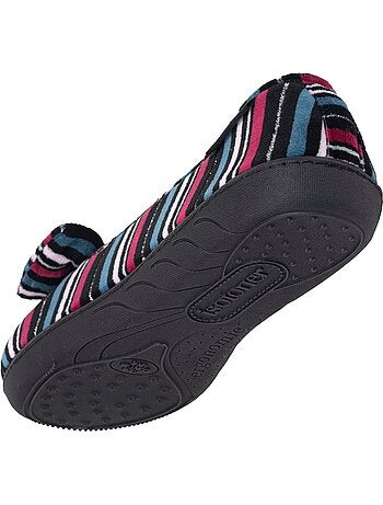 Pantofole ballerine microvelluto, suola ergonomica, schiuma donna Isotoner