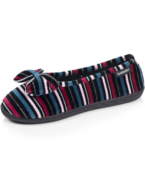 Pantofole ballerine microvelluto, suola ergonomica, schiuma donna isotoner - Kiabi
