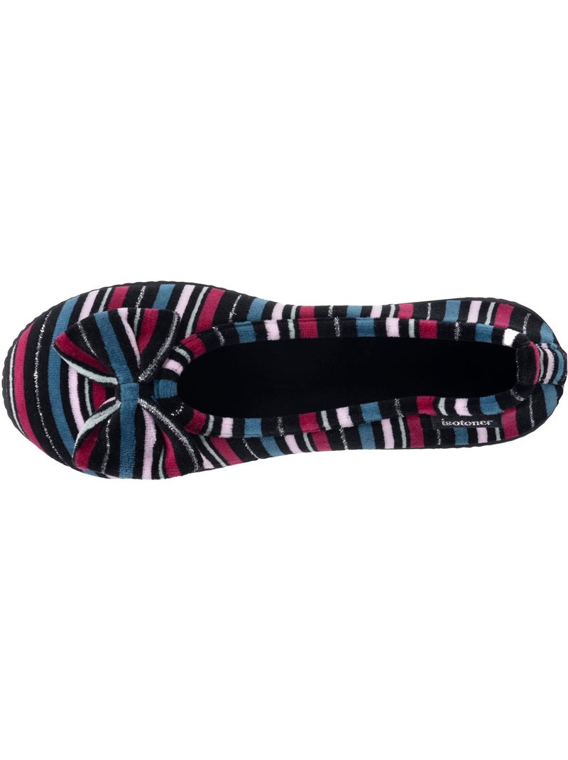 Pantofole ballerine microvelluto, suola ergonomica, schiuma donna Isotoner Nero Rosa scuro Grigio - Kiabi