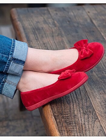 Pantofole ballerine microvelluto, suola ergonomica, schiuma donna isotoner