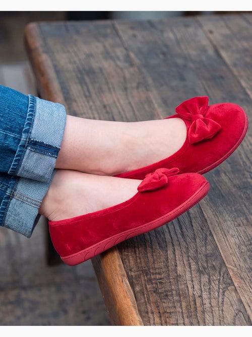 Pantofole ballerine microvelluto, suola ergonomica, schiuma donna isotoner - Kiabi Pantofole ballerine microvelluto, suola ergonomica, schiuma donna isotoner - Kiabi