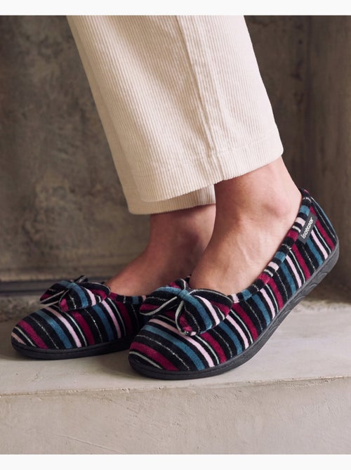 Pantofole ballerine microvelluto, suola ergonomica, schiuma donna - Kiabi Pantofole ballerine microvelluto, suola ergonomica, schiuma donna - Kiabi