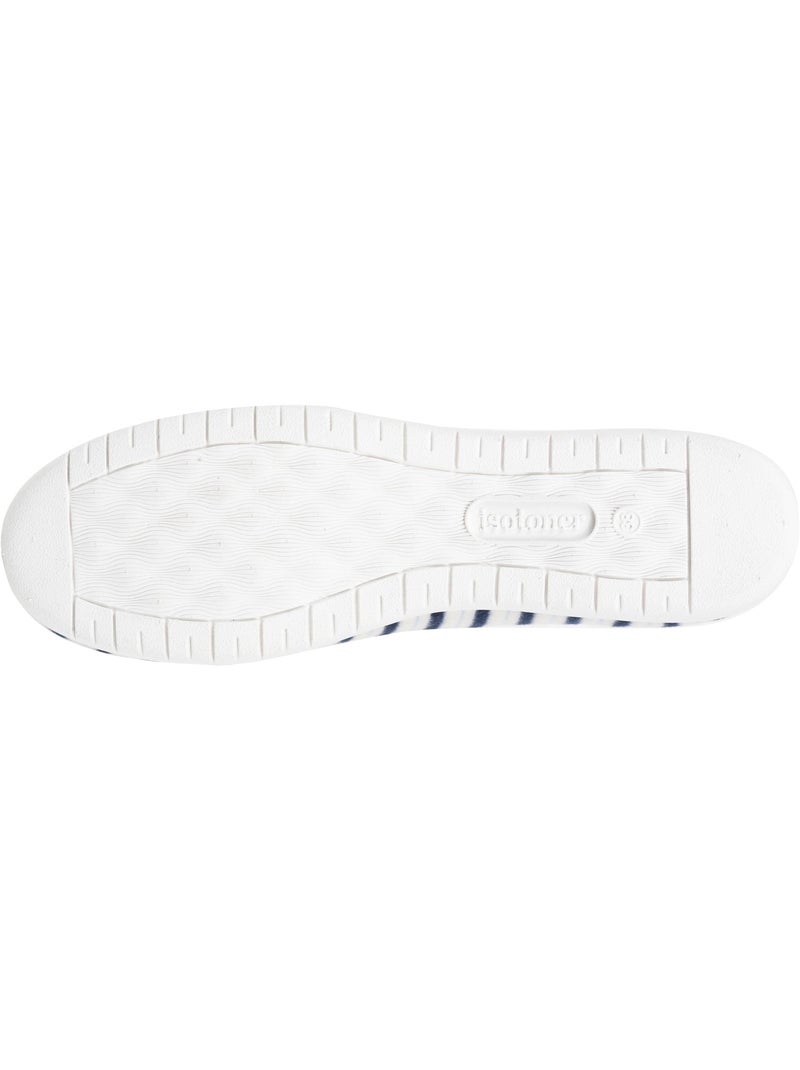 Pantofole ballerine morbida, ultraconfortevole e leggera, donna Isotoner Bianco Multicolore Blu - Kiabi