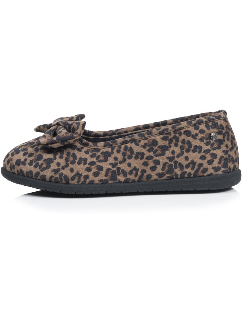 Pantofole ballerine morbida, ultraconfortevole e leggera, donna isotoner Nero Marrone - Kiabi