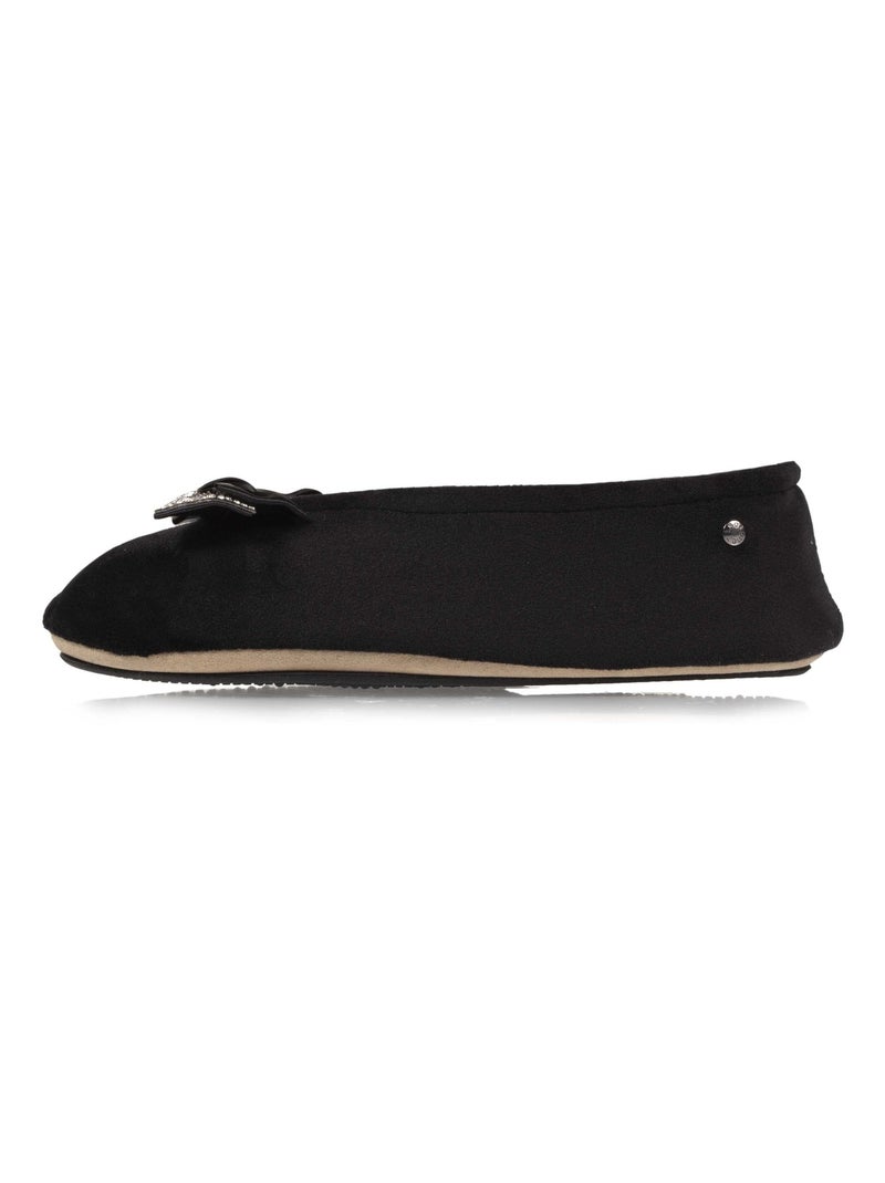 Pantofole ballerine Nodo gioiello donna Isotoner Nero - Kiabi