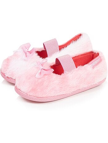 Pantofole ballerine pelliccia sintetica, vestibilità bambina Isotoner