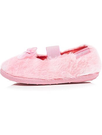 Pantofole ballerine pelliccia sintetica, vestibilità bambina Isotoner