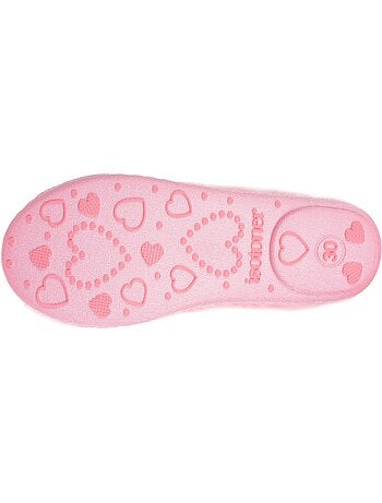 Pantofole ballerine pelliccia sintetica, vestibilità bambina Isotoner