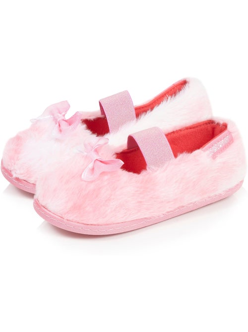 Pantofole ballerine pelliccia sintetica, vestibilità bambina Isotoner - Kiabi