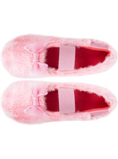 Pantofole ballerine pelliccia sintetica, vestibilità bambina Isotoner - Kiabi
