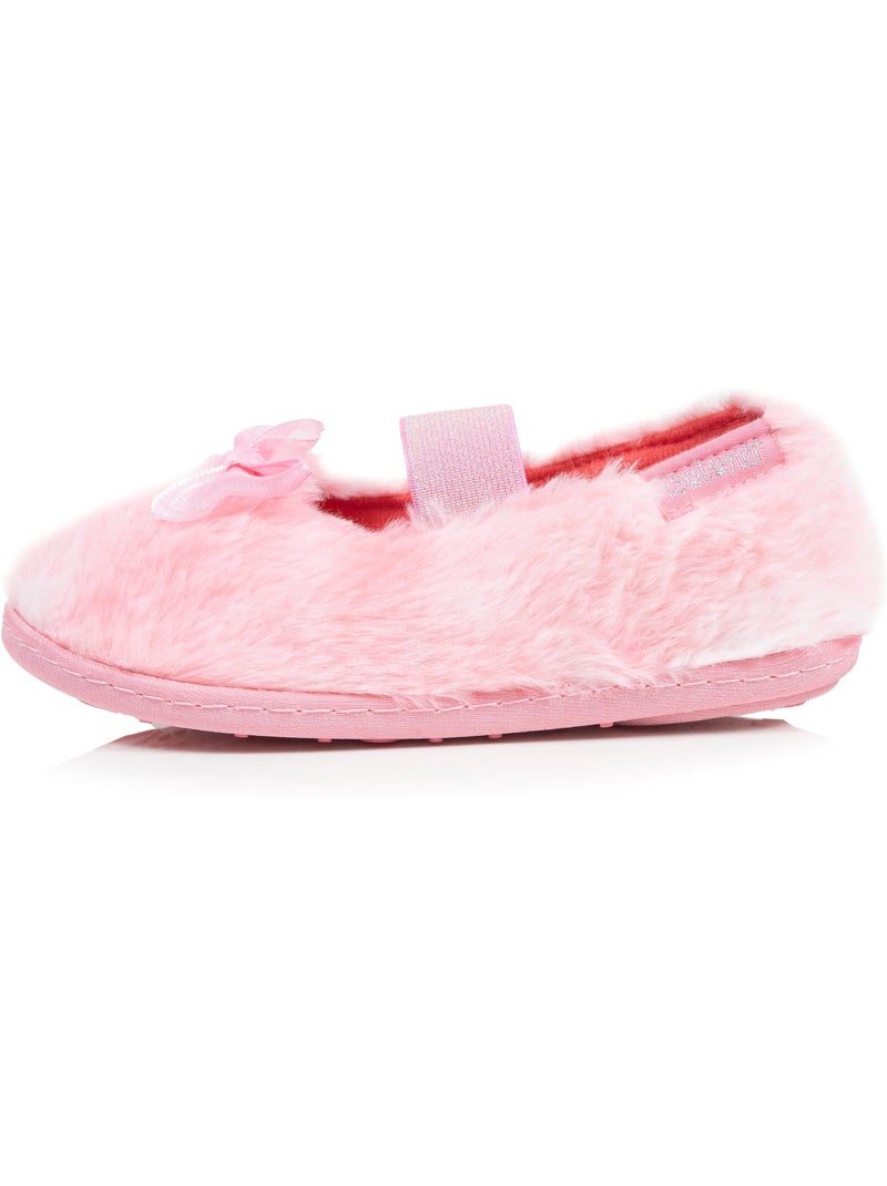Pantofole ballerine pelliccia sintetica, vestibilità bambina Isotoner Rosa - Kiabi