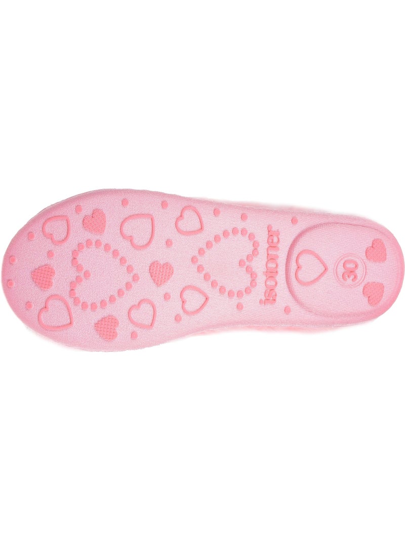 Pantofole ballerine pelliccia sintetica, vestibilità bambina Isotoner Rosa - Kiabi