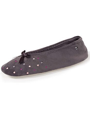 Pantofole ballerine pois ricamati donna isotoner
