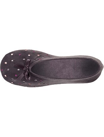 Pantofole ballerine pois ricamati donna isotoner