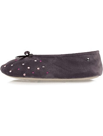 Pantofole ballerine pois ricamati donna isotoner