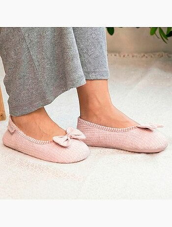 Pantofole ballerine Rete a nido d'ape, suola in gomma donna Isotoner