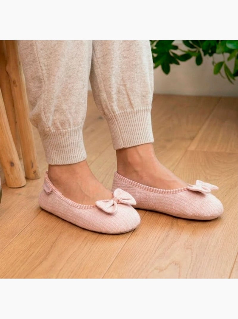 Pantofole ballerine Rete a nido d'ape, suola in gomma donna Isotoner Rosato - Kiabi